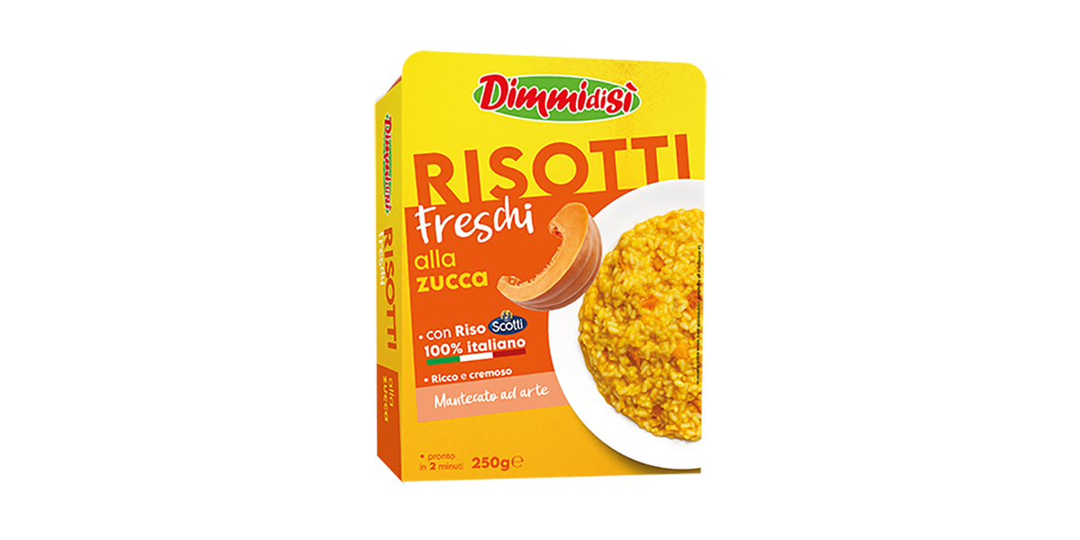 DimmidiSì amplia la linea dei risotti con una proposta alla zucca